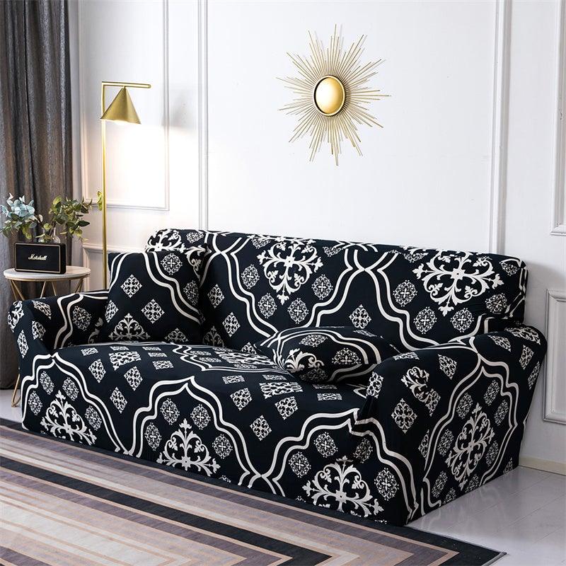 Geometric Sofa Covers Stretch Plaid Sofa Slipcovers for Living Room Elastic Sofa Cover Couch Armchair Cover Towel 1 2 3 4 Seater Slipcover For Sofas Loveseat Armchair Living Room Universal Furniture