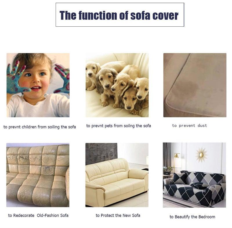 Geometric Sofa Covers Stretch Plaid Sofa Slipcovers for Living Room Elastic Sofa Cover Couch Armchair Cover Towel 1 2 3 4 Seater Slipcover For Sofas Loveseat Armchair Living Room Universal Furniture