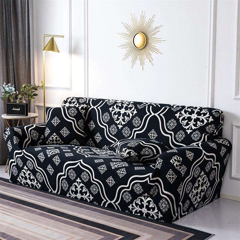 Geometric Sofa Covers Stretch Plaid Sofa Slipcovers for Living Room Elastic Sofa Cover Couch Armchair Cover Towel 1 2 3 4 Seater Slipcover For Sofas Loveseat Armchair Living Room Universal Furniture