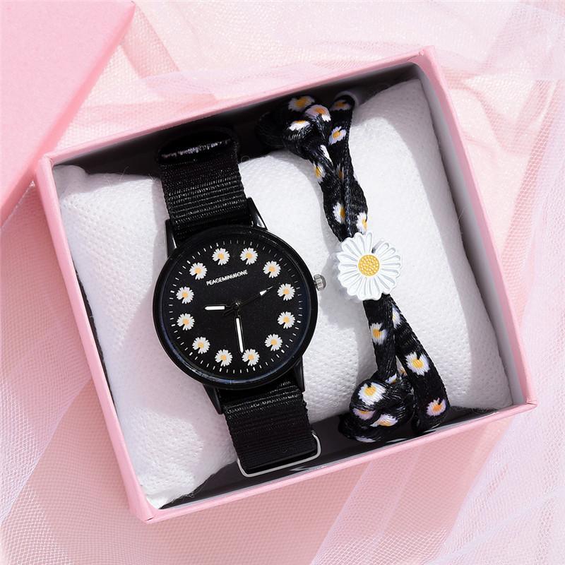 Girls Small Elegant Wrist Watch Women Fashion Nylon Strap Dress Quartz Watch Simple Wild Girlfriends Couple Watch Analog Quartz Watches With Nylon Strap Nylon Band Wristwatch