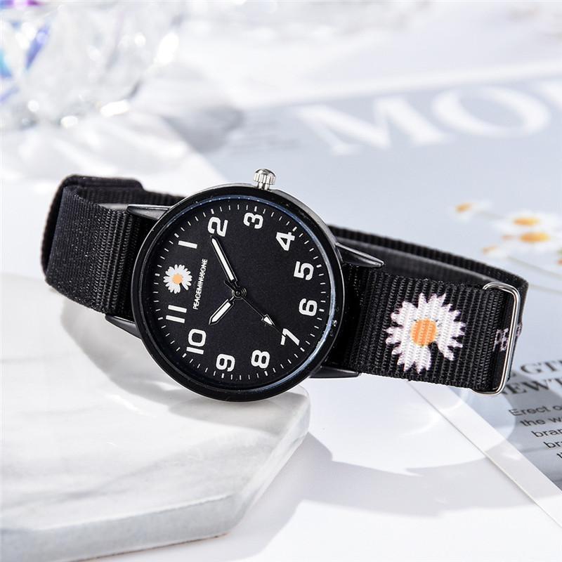 Girls Small Elegant Wrist Watch Women Fashion Nylon Strap Dress Quartz Watch Simple Wild Girlfriends Couple Watch Analog Quartz Watches With Nylon Strap Nylon Band Wristwatch