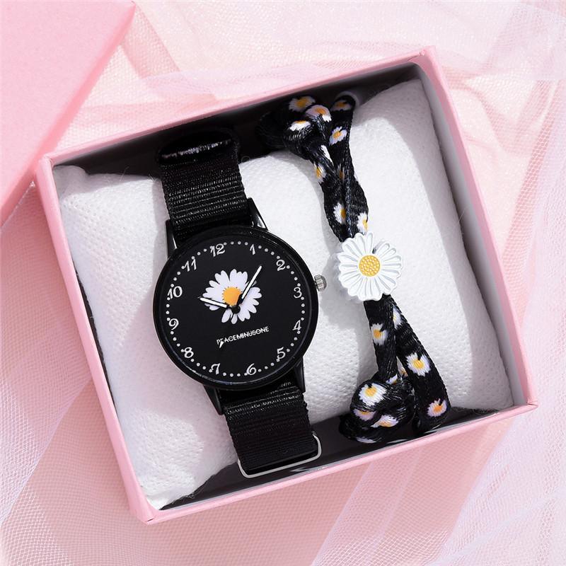 Girls Small Elegant Wrist Watch Women Fashion Nylon Strap Dress Quartz Watch Simple Wild Girlfriends Couple Watch Analog Quartz Watches With Nylon Strap Nylon Band Wristwatch