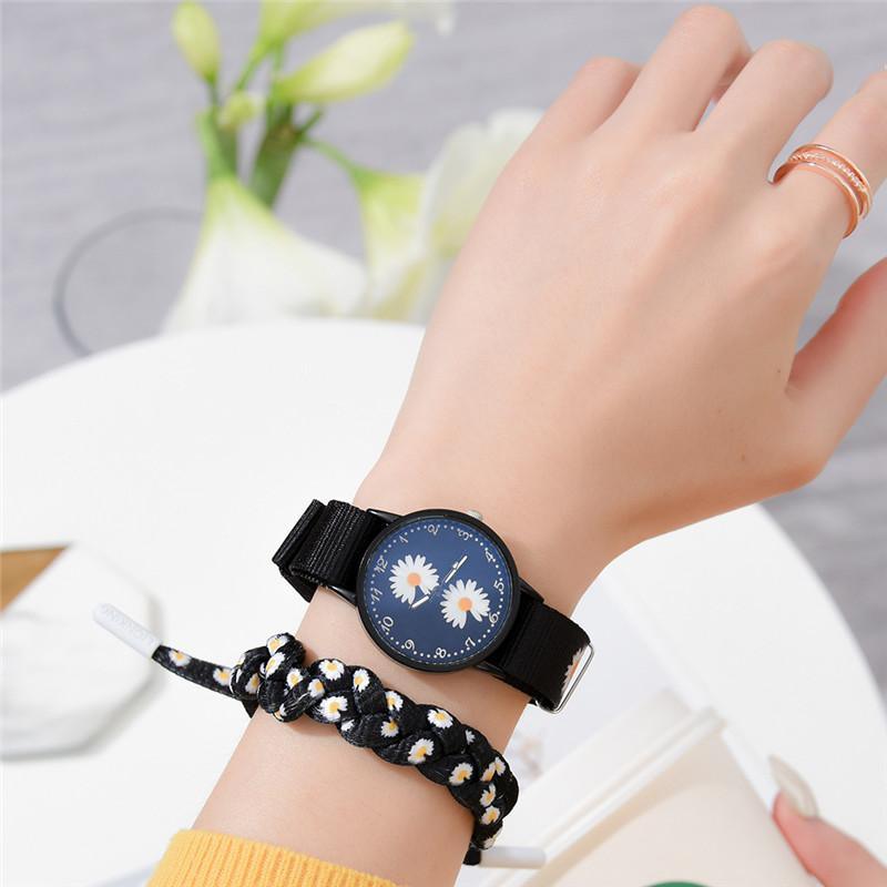 Girls Small Elegant Wrist Watch Women Fashion Nylon Strap Dress Quartz Watch Simple Wild Girlfriends Couple Watch Analog Quartz Watches With Nylon Strap Nylon Band Wristwatch