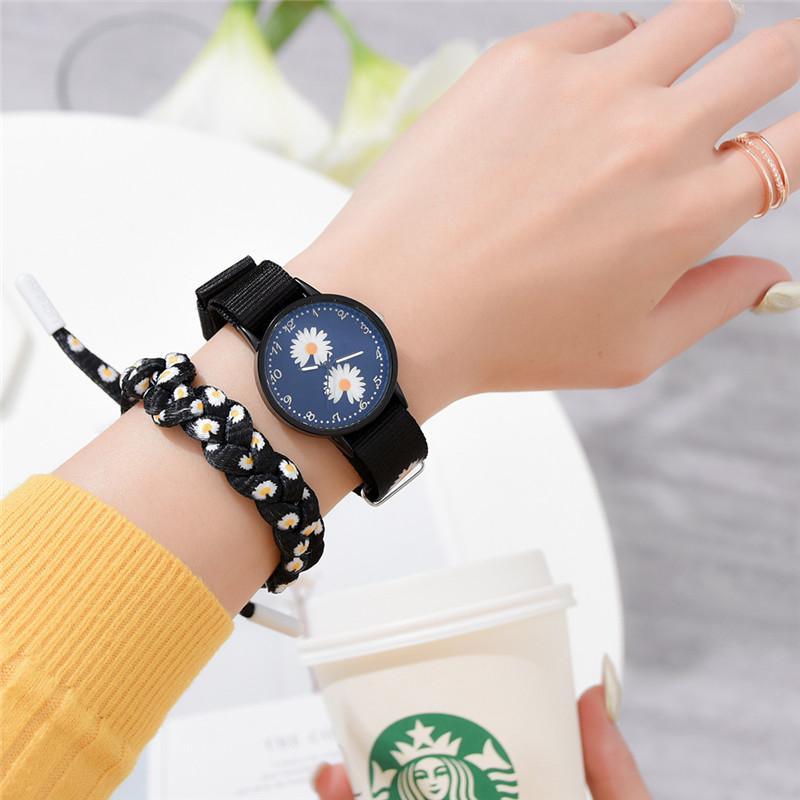 Girls Small Elegant Wrist Watch Women Fashion Nylon Strap Dress Quartz Watch Simple Wild Girlfriends Couple Watch Analog Quartz Watches With Nylon Strap Nylon Band Wristwatch