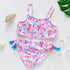 Girls Swimsuit Kids Swimwear Cute Print Kids Bikini Sets Girls Swimsuits Two Piece Bathing Suit Sets 3D Printed Swimwear Ruffle Style Children Swimwear Kids Beach Wear 2-16 Year