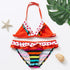 Girls Swimsuit Kids Swimwear Cute Print Kids Bikini Sets Girls Swimsuits Two Piece Bathing Suit Sets 3D Printed Swimwear Ruffle Style Children Swimwear Kids Beach Wear 2-16 Year