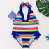 Girls Swimsuit Kids Swimwear Cute Print Kids Bikini Sets Girls Swimsuits Two Piece Bathing Suit Sets 3D Printed Swimwear Ruffle Style Children Swimwear Kids Beach Wear 2-16 Year