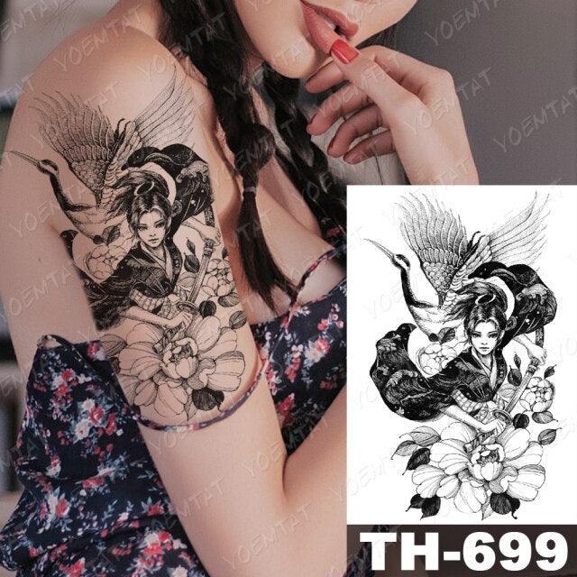 Gladiator Temporary Tattoo Sticker Flower Waterproof Big Modern Womens Mens Body Tattoo Luxury Design - STEVVEX Beauty - 103, 3D Tattoo, Animal Tattoo, Arm Tattoo, Beauty, Big Flowers Tattoo, Big Tattoo, Black Tattoos, Body Tattoo, Butterfly Tattoo, Fashion Tattoo, Flower Tattoo, Gladiator Tattoo, Large Tattoo, Leg Tattoo, Lion Tattoo, Luxury Tattoo, Men Tattoo, Mens Tattoo, Realistic Tattoo, Stylish Tattoo, Tattoo, Waterproof Tattoo, Wolf Tattoo, Women Tattoo, Womens Tattoo - Stevvex.com