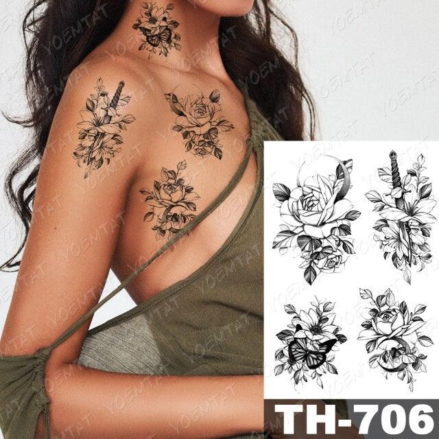 Gladiator Temporary Tattoo Sticker Flower Waterproof Big Modern Womens Mens Body Tattoo Luxury Design - STEVVEX Beauty - 103, 3D Tattoo, Animal Tattoo, Arm Tattoo, Beauty, Big Flowers Tattoo, Big Tattoo, Black Tattoos, Body Tattoo, Butterfly Tattoo, Fashion Tattoo, Flower Tattoo, Gladiator Tattoo, Large Tattoo, Leg Tattoo, Lion Tattoo, Luxury Tattoo, Men Tattoo, Mens Tattoo, Realistic Tattoo, Stylish Tattoo, Tattoo, Waterproof Tattoo, Wolf Tattoo, Women Tattoo, Womens Tattoo - Stevvex.com