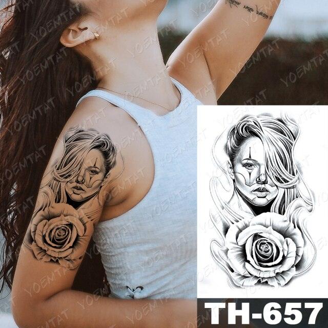 Gladiator Temporary Tattoo Sticker Flower Waterproof Big Modern Womens Mens Body Tattoo Luxury Design - STEVVEX Beauty - 103, 3D Tattoo, Animal Tattoo, Arm Tattoo, Beauty, Big Flowers Tattoo, Big Tattoo, Black Tattoos, Body Tattoo, Butterfly Tattoo, Fashion Tattoo, Flower Tattoo, Gladiator Tattoo, Large Tattoo, Leg Tattoo, Lion Tattoo, Luxury Tattoo, Men Tattoo, Mens Tattoo, Realistic Tattoo, Stylish Tattoo, Tattoo, Waterproof Tattoo, Wolf Tattoo, Women Tattoo, Womens Tattoo - Stevvex.com