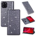 Glitter Leather Magnetic Flip Case for IPhone 14 13 11 12 Mini Pro Max Wallet Card Holder Cover Flip Shockproof Leather Wallet Case With Stand Silicone Bumper Cover