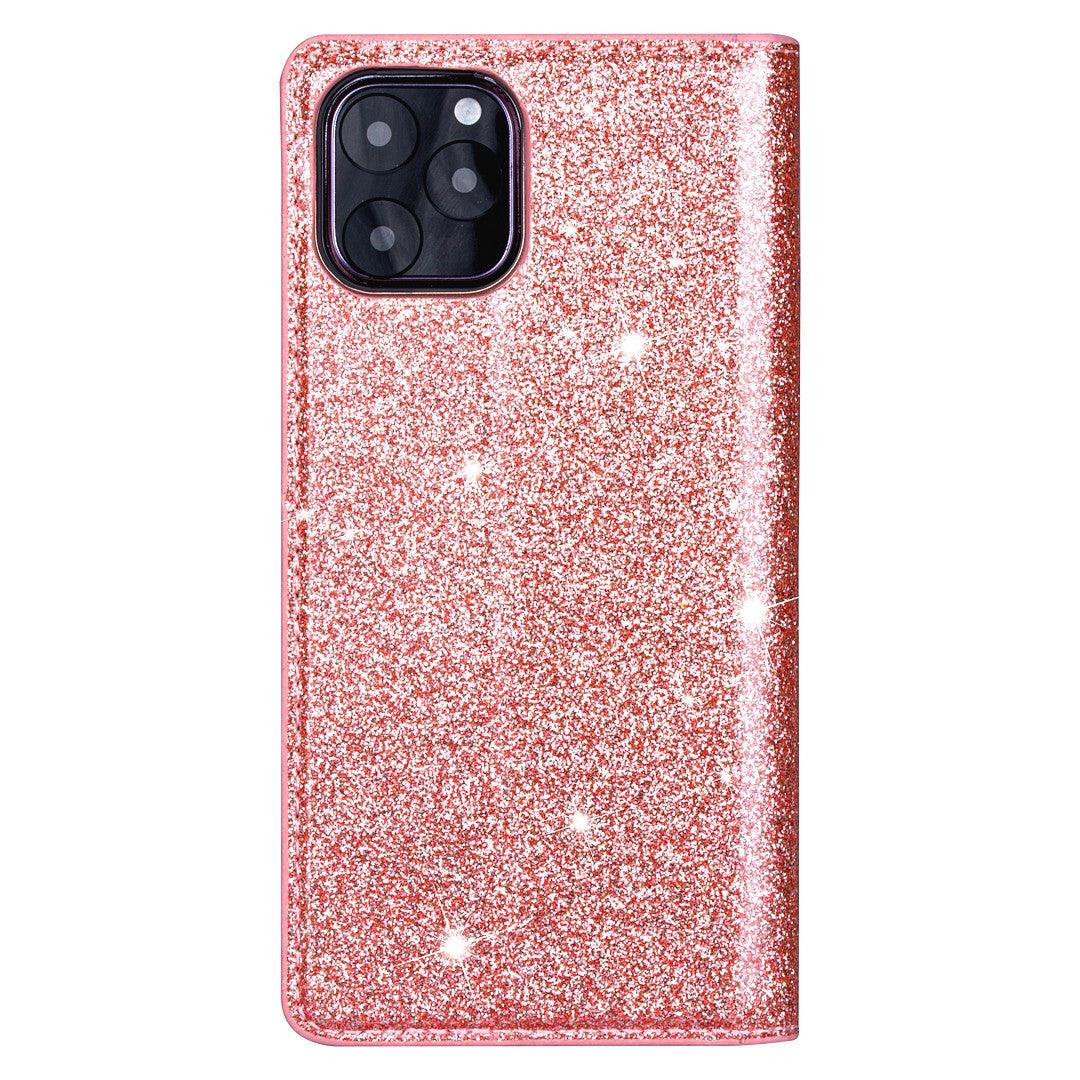 Glitter Leather Magnetic Flip Case for IPhone 14 13 11 12 Mini Pro Max Wallet Card Holder Cover Flip Shockproof Leather Wallet Case With Stand Silicone Bumper Cover