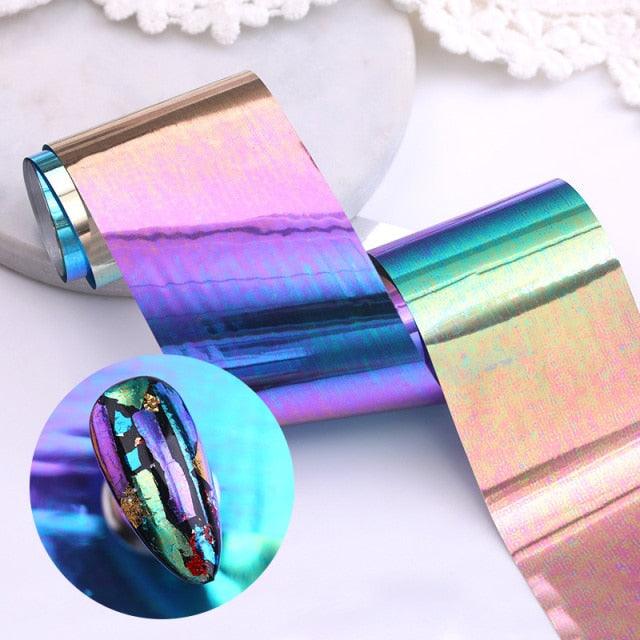 Glitter Marble Series Nail Transfer Foil Stickers Gold White And Black Bright Slider For Nails Decoration Manicures Marble Nail Art Stickers Water Transfer Nail Decals Full Wraps Gradient Acrylic Nail Kits for Women Manicure Decoration Accessory