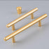 Gold Kitchen Door T Bar Straight Cupboard Handle Knobs Cabinet Pull Aluminum Alloy Handles Furniture Handle T Bar Handles for Kitchen Cabinets Door Brushed Brass Drawer Pulls Knobs Stainless Steel Furniture Hardware