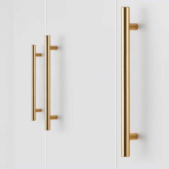 Gold Kitchen Door T Bar Straight Cupboard Handle Knobs Cabinet Pull Aluminum Alloy Handles Furniture Handle T Bar Handles for Kitchen Cabinets Door Brushed Brass Drawer Pulls Knobs Stainless Steel Furniture Hardware