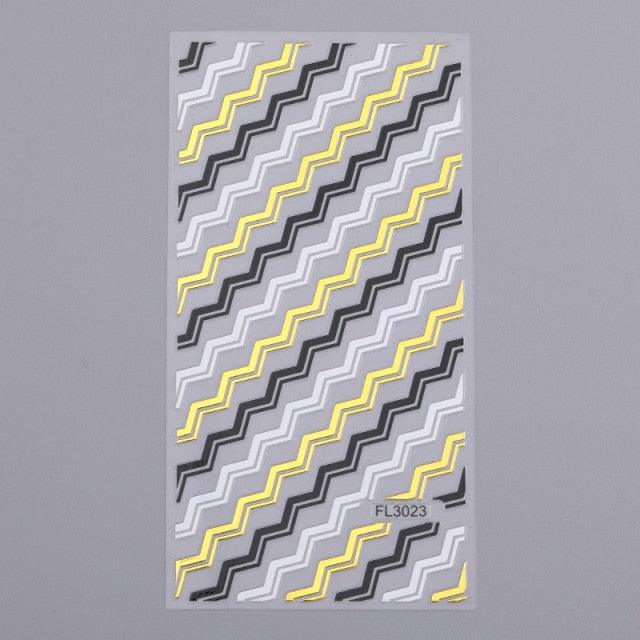 Gold Silver 3D Nail Sticker Curve Stripe Lines Nails Stickers Gradient Adhesive Striping Tape Nail Art Stickers Decal Decoration Metallic Curve Strip Line Nail Decal Self-Adhesive 3D Wave Design Decoration for Women Girls - ALLURELATION - 3D Nail Art, 554, Nail Accessories, Nail Art, Nail Art Decals, Nail Art Stickers, Nail Decals, nail decor, Nail Decoration, Nail Decorations, Nail Stickers, Nail Stickers Halloween, Nail Strips, Nail Supplies, nail tips, Nails Art Decoration - Stevvex.com