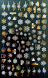 Gold Silver White Snowflakes 3D Nail Stickers Iridescent Self Adhesive Transfer Decals Manicures Art Decoration Slider  Nails Decals Sticker Hot Sexy Girl Tip Back Glue Decal Cool Lollipop Self Adhesive Acrylic Tips Tool Decoration