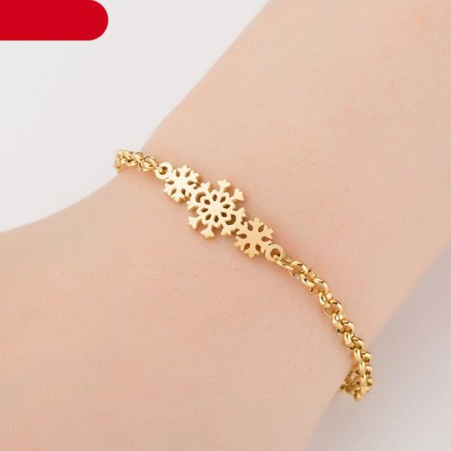 Gold Stainless Steel Animal Bracelets For Women Everyday Jewellery Butterfly Charm Gold Chain Bracelets Set For Women Adjustable Fashion Paperclip Link Beaded Bracelet Charming Women Jewelry