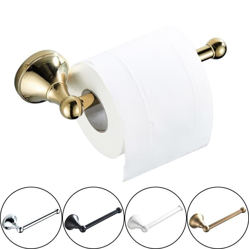 Gold Toilet Paper Holders Black Bronze Wall Mounted Chrome Antique Tissue Hanger White Roll Holder For Kitchen Bathroom Hotel Toilet Paper Holder Bathroom Toilet Paper Roll Holder Wall Mounted Retro Carved Style Tissue Holder