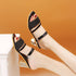 Gold Women Sandals Summer Open Toe High Heels Low Heel Shoes Ankle Strap High Women Sandals Women's Open Toe Fashion Ankle Strap Low Heel Dress Party Luxury Sandals