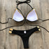 Golden Bikini Set Padded Women Swimsuit Push Up Swimwear Summer Beachwear Bathing Suit Women's Push Up Two Piece Bikini Swimsuits Elegant Lace Up Bathing Suits