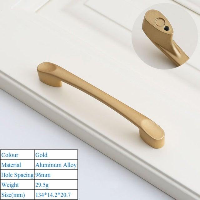 Golden Simple Fashion Aluminum Alloy Furniture Handles Bookcase Handles Wine Cabinet Handles Door Knob Handles For Cabinet Cabinet Knobs Cupboard Drawers Cabinet Dresser Bookcase Wardrobe 2.2CM