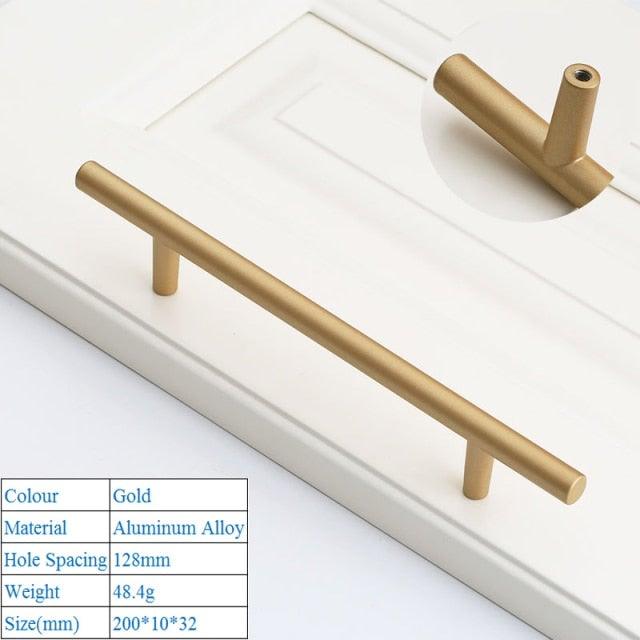 Golden Simple Fashion Aluminum Alloy Furniture Handles Bookcase Handles Wine Cabinet Handles Door Knob Handles For Cabinet Cabinet Knobs Cupboard Drawers Cabinet Dresser Bookcase Wardrobe 2.2CM