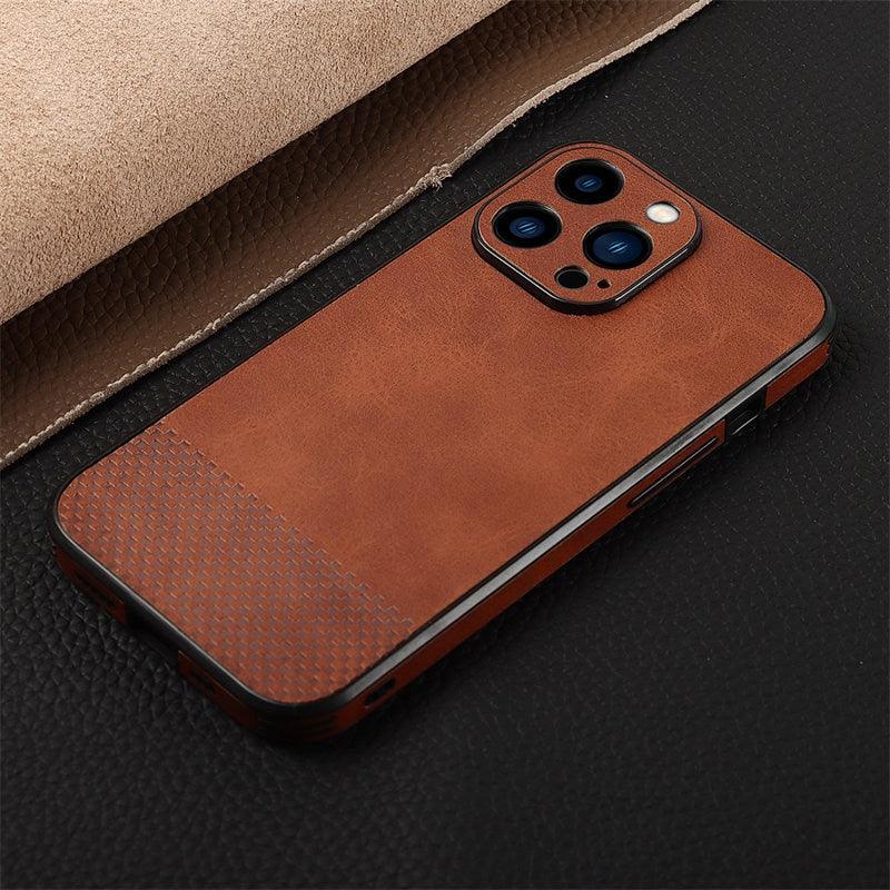 Gorgeous Luxury Genuine Leather Phone Case For iphone 13 Pro Max 12 11 14Pro Max XR XS MAX 7Plus Shockproof Cover Full Protective  Slim Leather Luxury PU Flexible Bumper Non-Slip Grip Shockproof Full Body Protective Cover Men Women Phone Cases