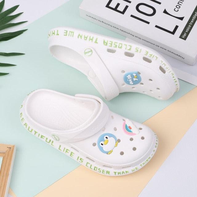 Gray Cute Summer Sandals Women Beach Sandals Non Slip Comfortable Lightweight Outdoor Sandals Woman Light Weight Quick Drying Slip-On Garden Clog Shoes Rubber Slipper