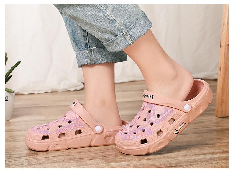 Gray Cute Summer Sandals Women Beach Sandals Non Slip Comfortable Lightweight Outdoor Sandals Woman Light Weight Quick Drying Slip-On Garden Clog Shoes Rubber Slipper