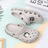 Gray Cute Summer Sandals Women Beach Sandals Non Slip Comfortable Lightweight Outdoor Sandals Woman Light Weight Quick Drying Slip-On Garden Clog Shoes Rubber Slipper