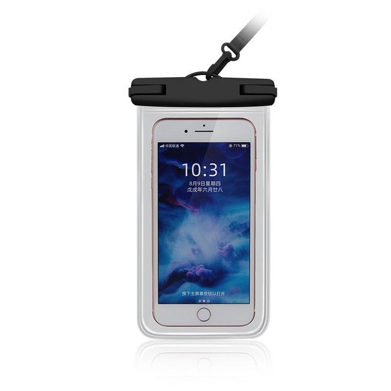 Gray Drop Resistant Waterproof Bag For Mobile Phones Under 6.9 Inches Plastic Mobile Phone Waterproof Case Diving Seal Phone Case Waterproof Pouch Phone  Underwater Case 35m