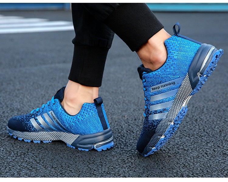 Green Breathable Mens Running Sneakers Outdoor Marathon Lightweight Running Mens Sport Shoes Athletic Footwear Breathable Comfortable Athletic Sport Sneakers