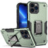 Green Shockproof Armor Case for iPhone 13 Pro Max 13 mini Ring Stand Phone Back Cover for iPhone 12 11 Pro Max Kickstand Case Built-in 360° Rotating Ring Kickstand Magnetic Case