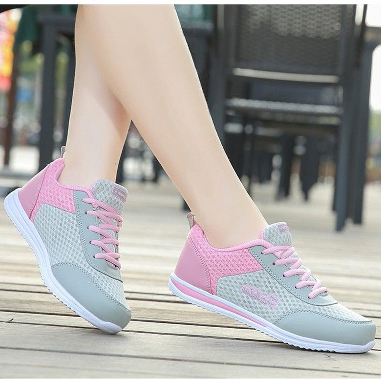 Gym Woman Spring Summer Sneakers Breathable Women Casual Shoes Trainers Running Shoes Light Mesh Tennis Casual Sneakers Fashion Walking Shoes For Womens