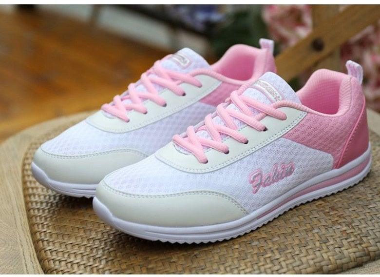 Gym Woman Spring Summer Sneakers Breathable Women Casual Shoes Trainers Running Shoes Light Mesh Tennis Casual Sneakers Fashion Walking Shoes For Womens