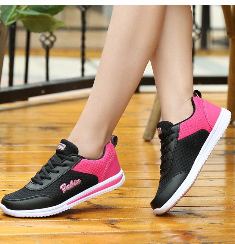 Gym Woman Spring Summer Sneakers Breathable Women Casual Shoes Trainers Running Shoes Light Mesh Tennis Casual Sneakers Fashion Walking Shoes For Womens