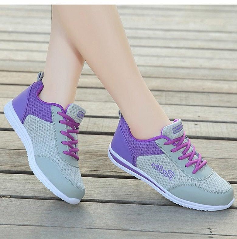 Gym Woman Spring Summer Sneakers Breathable Women Casual Shoes Trainers Running Shoes Light Mesh Tennis Casual Sneakers Fashion Walking Shoes For Womens