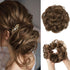 Hair Bun Extensions Messy Curly Elastic Hair Scrunchies Hairpieces Synthetic Chignon Donut Up-do Hair Pieces Clip in Hair Extension For Volumized Hair Buns For Girls