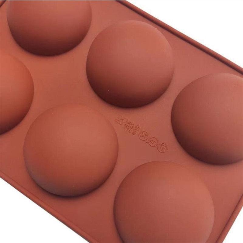 Half Sphere Silicone Soap Molds Bakeware Cake Decorating Tools Pudding Jelly Chocolate Fondant Mould Ball Biscuit Baking Mould 6 Holes Silicone Mold Half Ball Sphere For Making Chocolate Cake Jelly Pudding Handmade Soap