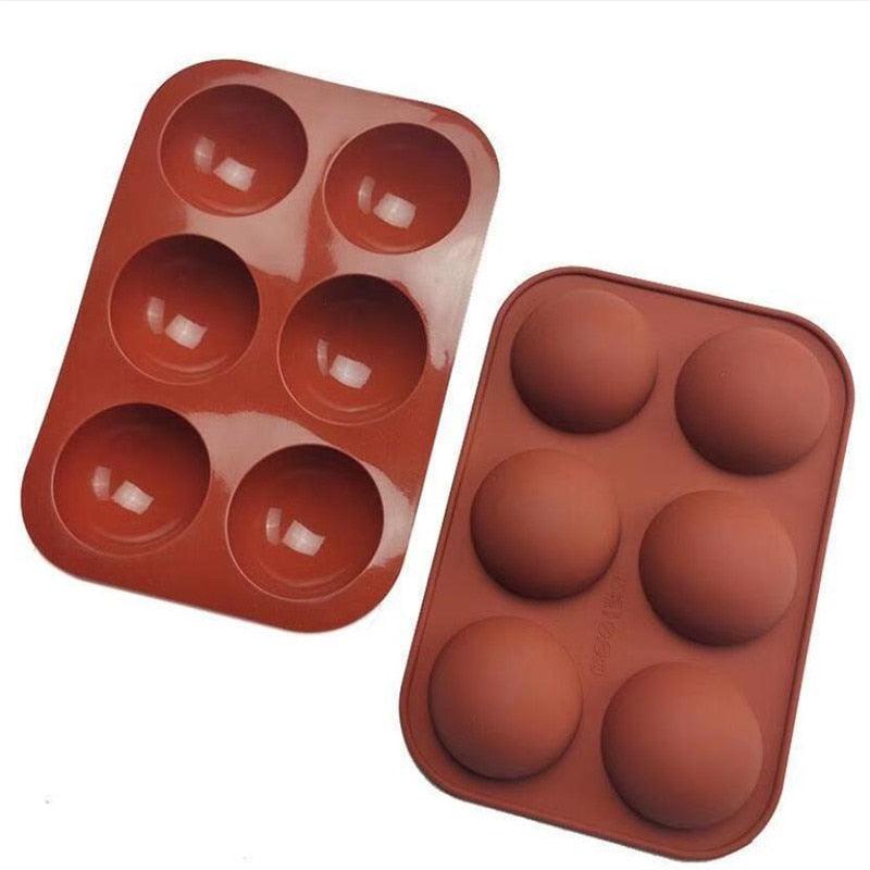 Half Sphere Silicone Soap Molds Bakeware Cake Decorating Tools Pudding Jelly Chocolate Fondant Mould Ball Biscuit Baking Mould 6 Holes Silicone Mold Half Ball Sphere For Making Chocolate Cake Jelly Pudding Handmade Soap