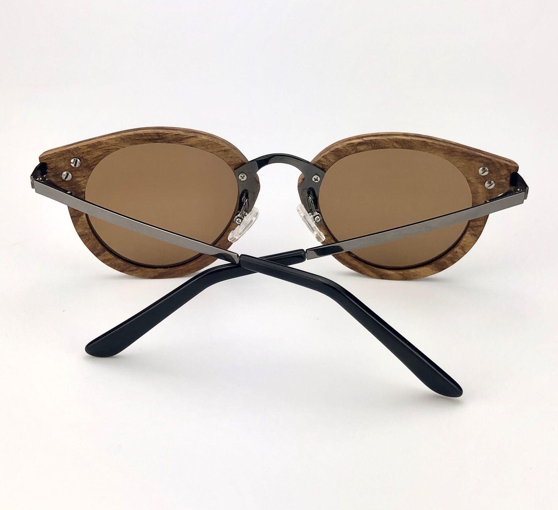 Handmade African Rosewood New Sunglasses New Cat Eye Wood Frame Modern Summer Sun Glasses With High Quality Polarized Eyeglasses For Men And Women