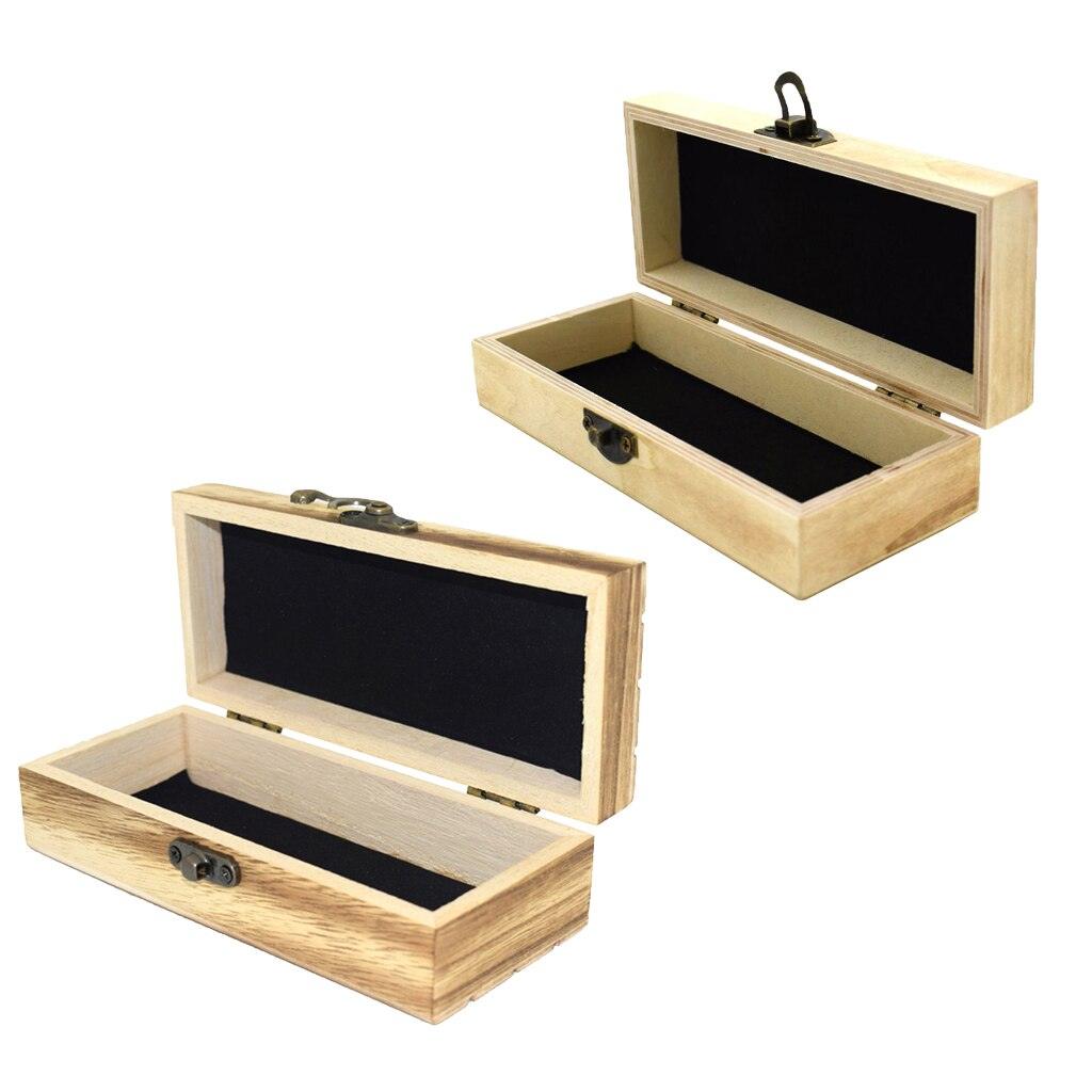 Handmade Glasses Holder Natural Wooden Sunglasses Eyewear Protective Case Scratchproof Rectangle Shape Eyewear Cases Hard Shell Rectangle Eyeglass Case Protective Case For Glasses Sunglasses And Eyeglasses