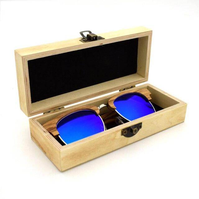 Handmade Glasses Holder Natural Wooden Sunglasses Eyewear Protective Case Scratchproof Rectangle Shape Eyewear Cases Hard Shell Rectangle Eyeglass Case Protective Case For Glasses Sunglasses And Eyeglasses