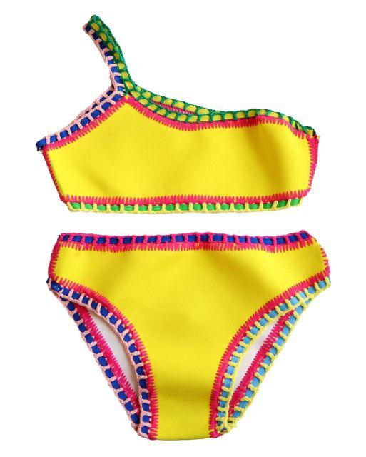 Handmade Women Bikini Crochet Knit Swimwear Halter Patchwork Bathing Suit Women's Swimsuit Strappy Side 2 Piece Bikini Set Triangle Beach Swimwear