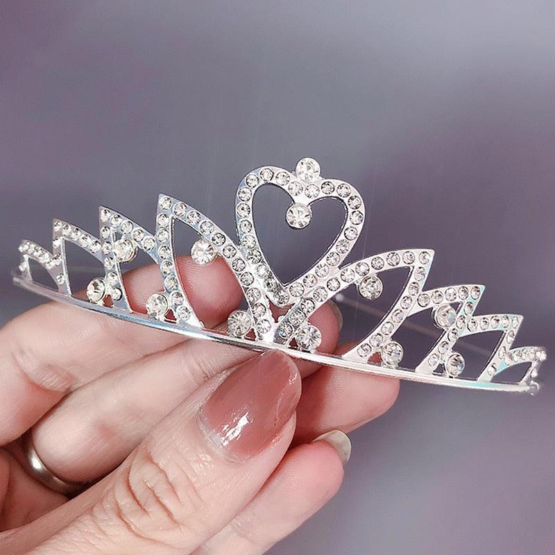 Happy Birthday Crystal Rhinestone Crown Hair Bands For Kids Girl Hoop Headband Wedding Prom Tiaras Hair Jewelry Accessories Shiny Princess Tiara Party Hair Hoop Glitter Headband Rhinestone Crown For Girls