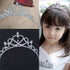 Happy Birthday Crystal Rhinestone Crown Hair Bands For Kids Girl Hoop Headband Wedding Prom Tiaras Hair Jewelry Accessories Shiny Princess Tiara Party Hair Hoop Glitter Headband Rhinestone Crown For Girls