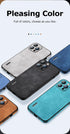 Hard Case Genuine Leather Case Compatible with iPhone Elegant Leather Phone Case For iPhone 12 13 14 Pro Max 14Plus 14 Retro Soft Silicone Case Phone Protection Lens Protection Cover