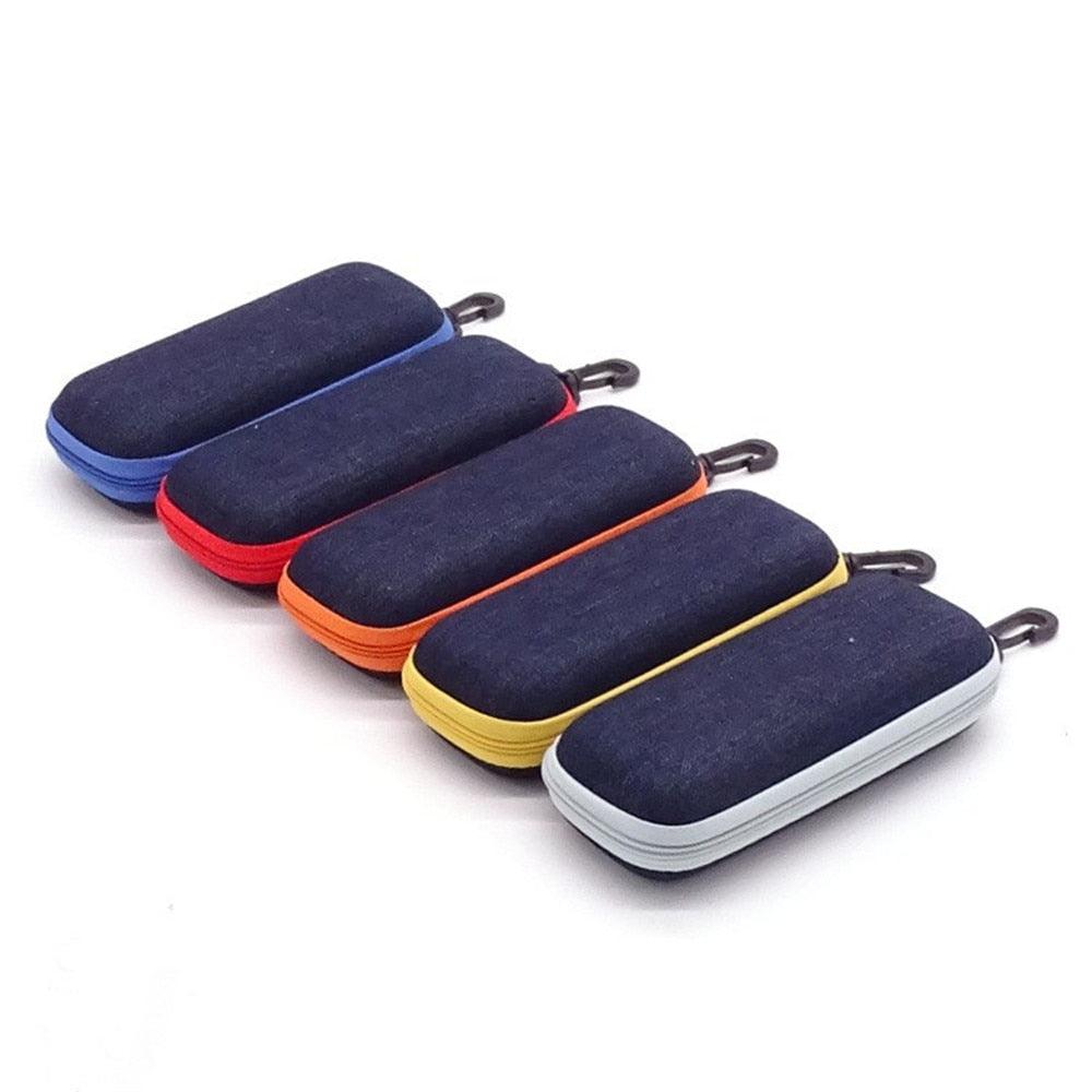 Hard Fabric Glasses Box Portable Eyewear Cases Zipper Container Sunglasses Travel Reading Glasses Carry Bag Eyeglasses Case For Men And Women Portable Zipper Protect Case Fit For Safety Glasses