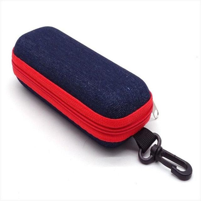 Hard Fabric Glasses Box Portable Eyewear Cases Zipper Container Sunglasses Travel Reading Glasses Carry Bag Eyeglasses Case For Men And Women Portable Zipper Protect Case Fit For Safety Glasses